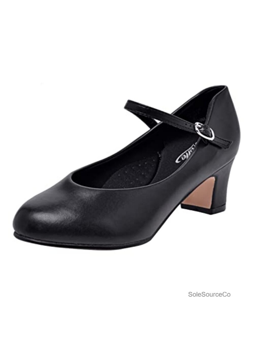 Stelle Women's Character Shoes 2-Inch Heel Buckle Ankle Strap Dance Shoes Faux